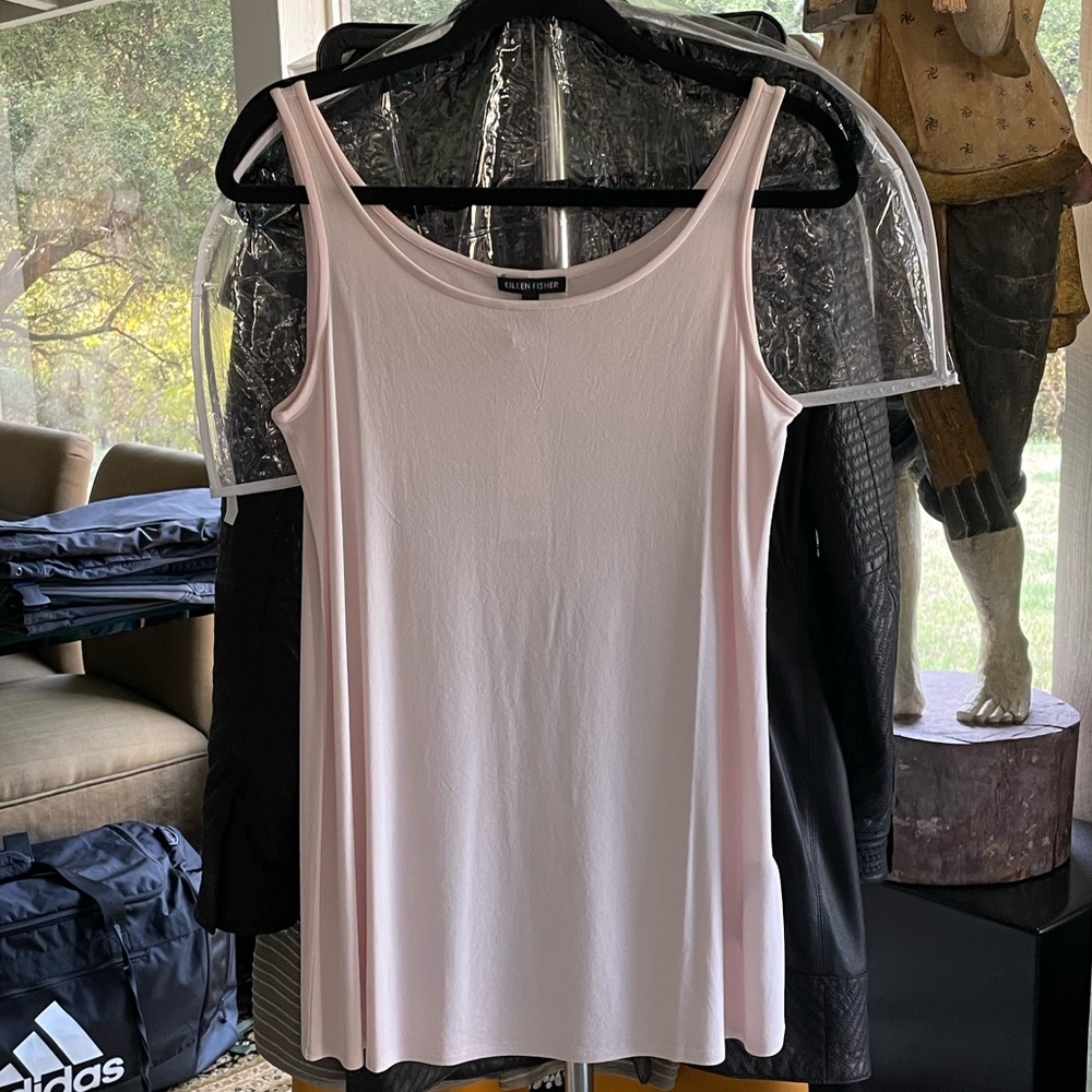 NWT Eileen Fisher Light Pink Silk Jersey Tanktop